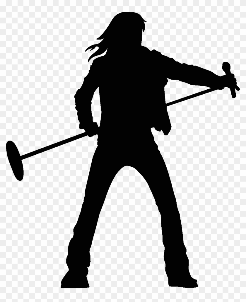 Singer Rock Music - Silhouette Chanteur Png #1121871