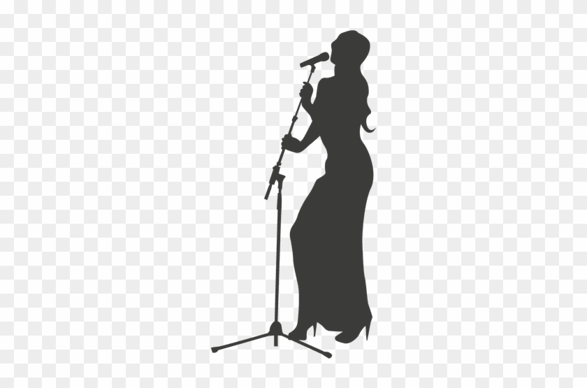 Female Singer Silhouette - Female Singer Silhouette Png #1121878