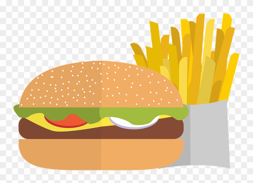 Pommes, Chips, Burger, Fastfood, Cheese - Hamburger #1122026