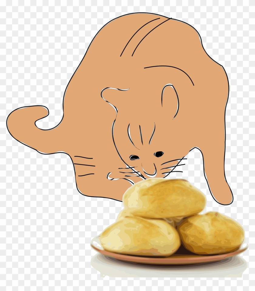 Cat Smells Bread - Cat #1122194