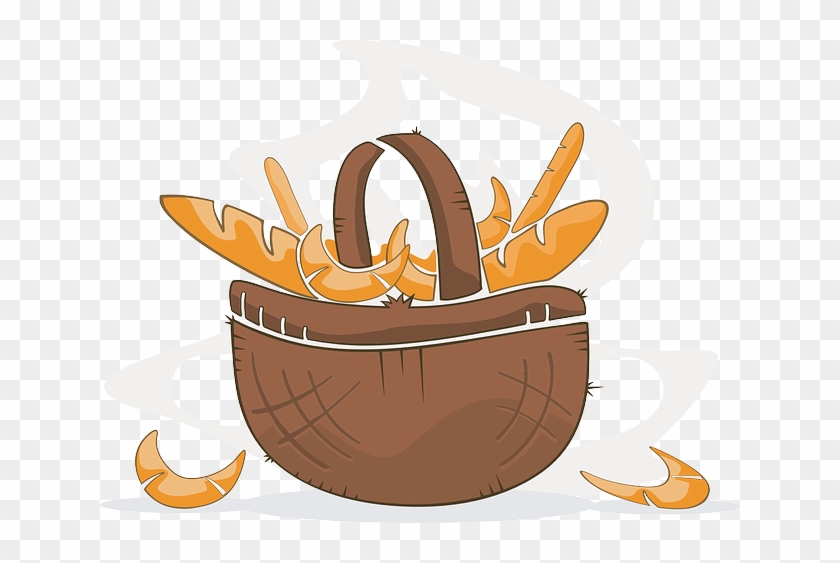 Food, Bread, Rolls, Basket, Bakery, With, Pastries - Basket Vector #1122200