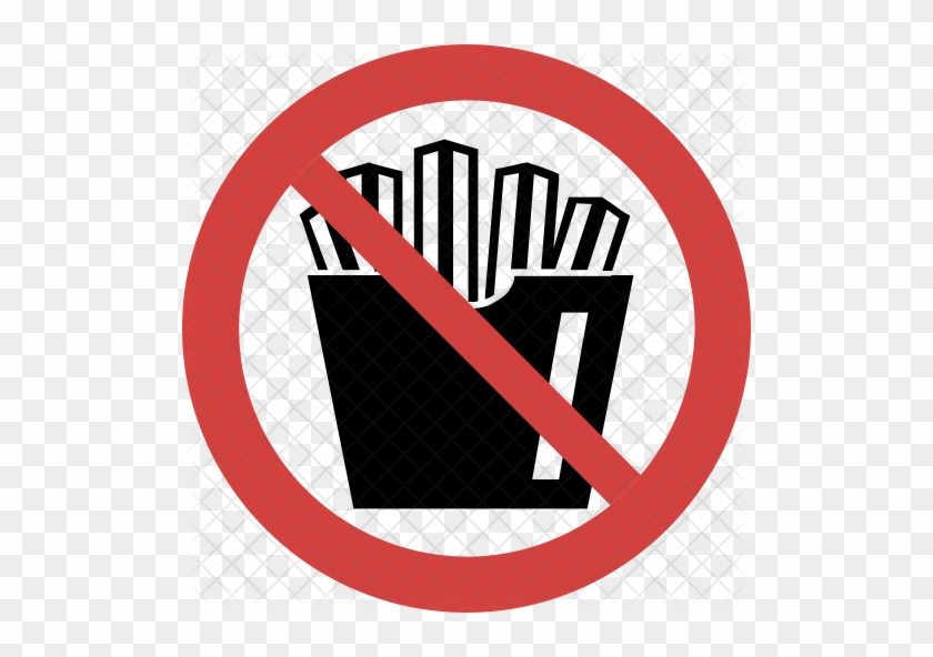 Fries Not Allowed Icon - Fries Flat Icon #1122443