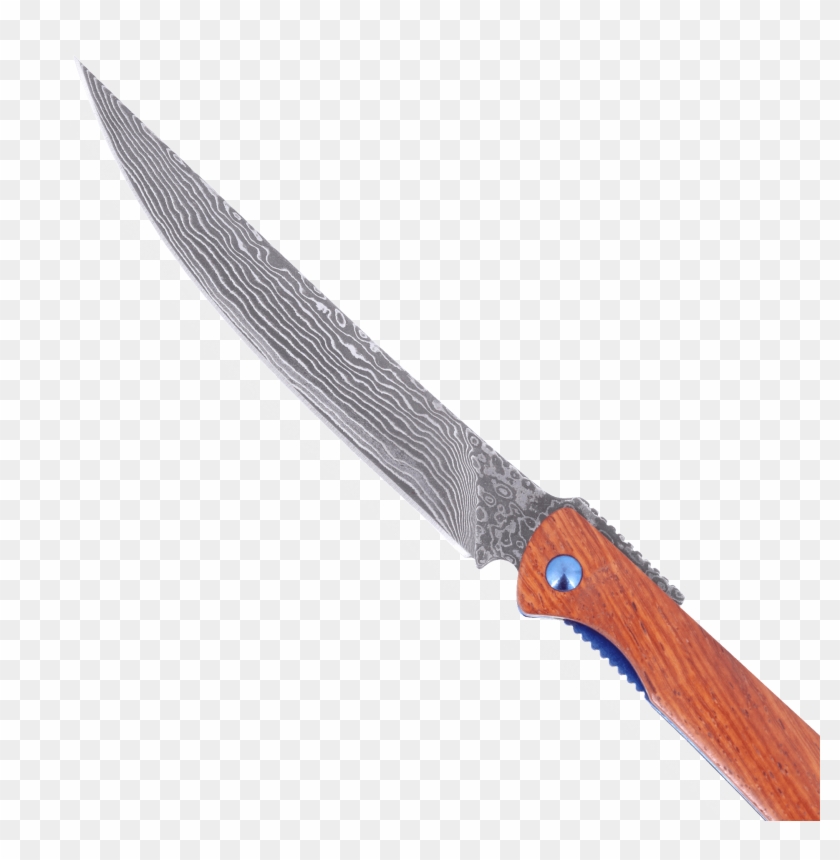 Damascus Folding Steak Knife - Pocket Knivesjapanes #1122655