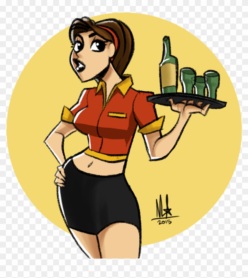 Waitress By Lord Of The Guns - Cartoon #1122694
