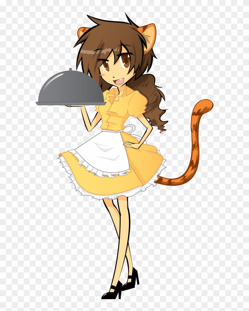 Waitress Chibi By Tigris-lilium - Anime Waitress Transparent Png #1122717