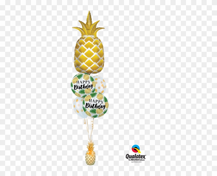 Tropical Birthday Bash - Qualatex Golden Pineapple 44" Foil Supershape Balloon #1122807
