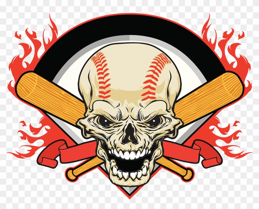 Baseball Bat Skull Euclidean Vector - Skull Head #1122835