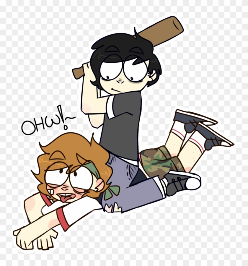 Two Bois And A Baseball Bat By Ghostxce - Cartoon #1122845