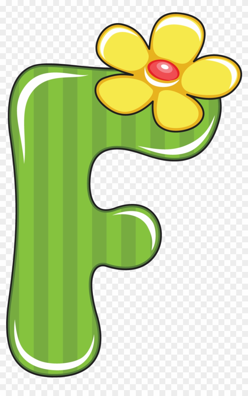 F Is For Flower, Baby Alphabet - F Clipart #1122933