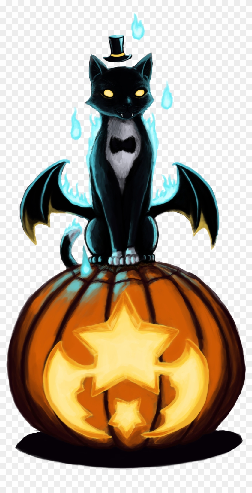 Halloween Cat And Pumpkin By Oreramar - Halloween #1122987