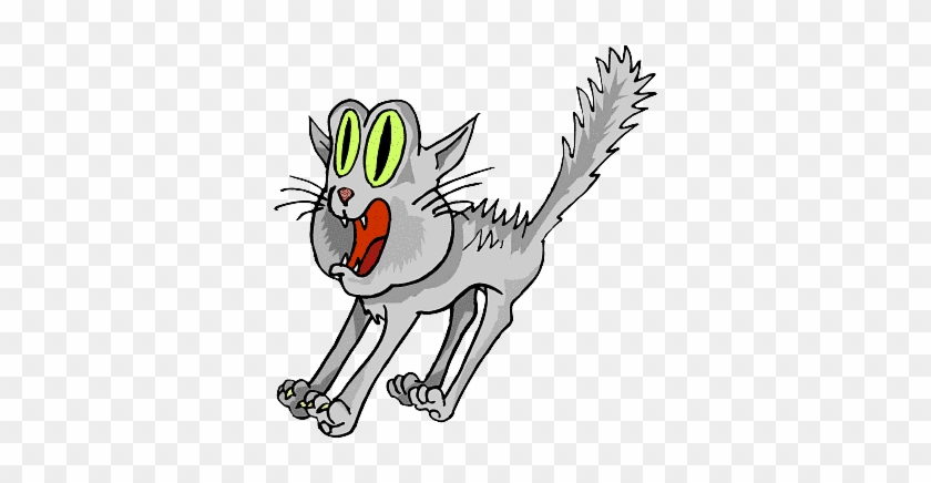 Cat Scared - Scared Cat Cartoon Png.