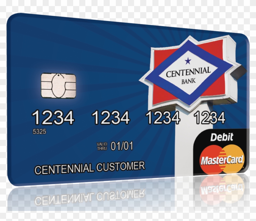 The Centennial Bank Emv Card With An Embedded Chip - Label #1123517
