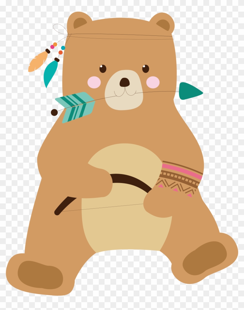 Brown Bear Teddy Bear Illustration - Bear Arrow Cartoon #1123622