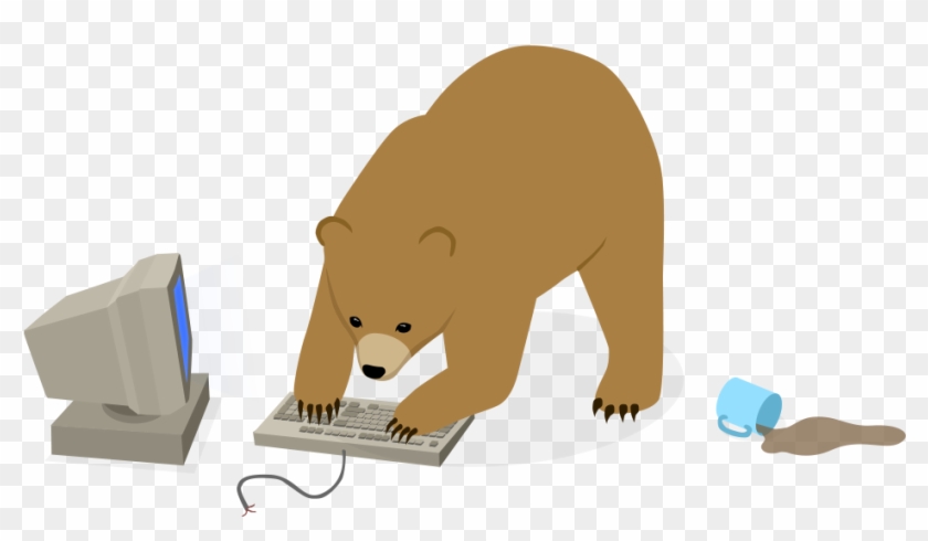 11 Oct - Bear On A Computer #1123649
