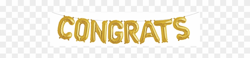 Gold 'congrats' Balloon Kit - Mcolour Balloon 17 Inch Congrats Party Decoration Supplies #1123865