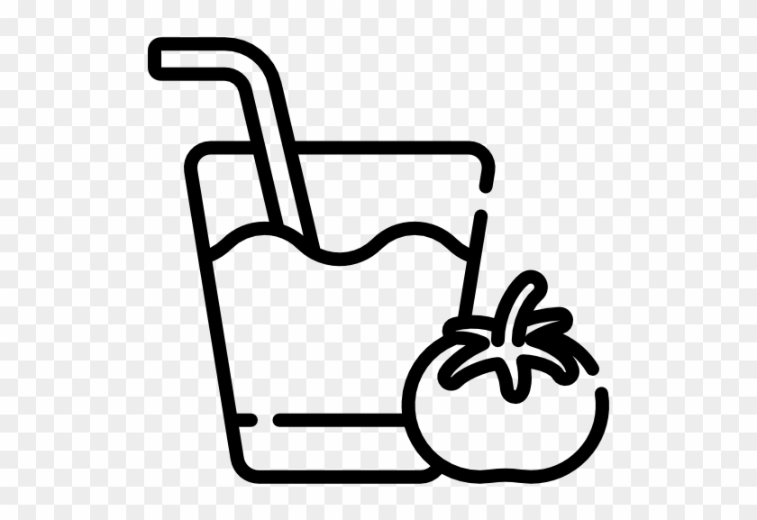 Tomato Juice Free Icon - Tomato Juice Clipart Black And White #1123995