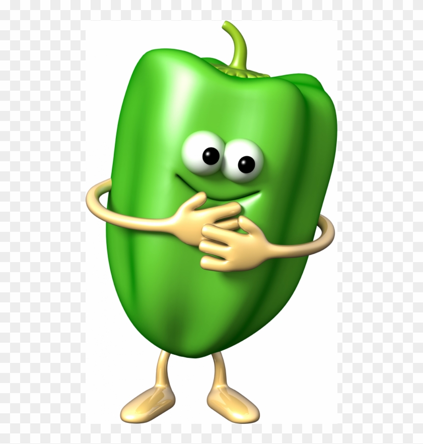 Funny Green Pepper Stickers - Green Pepper Cartoon #1124022
