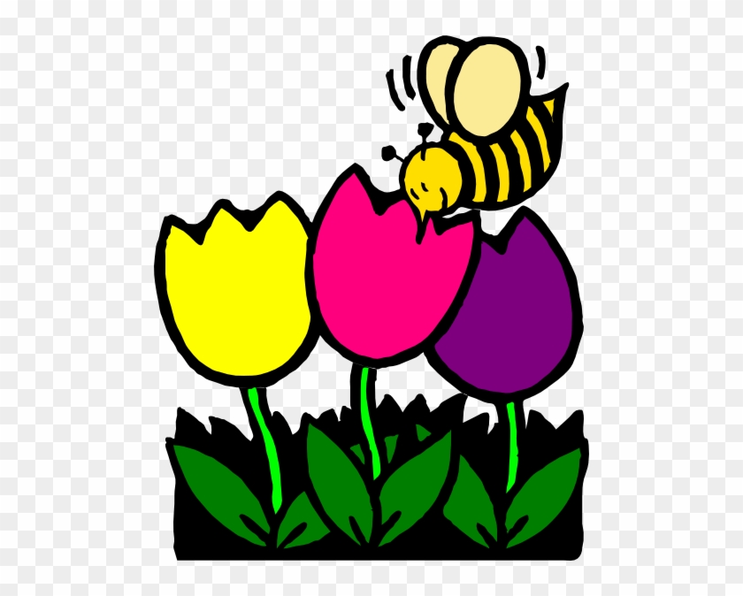 Italian Food Clipart - Bee With Flowers Clipart #1124100