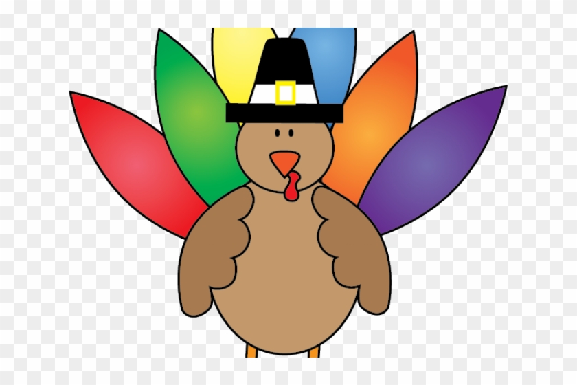 Colorful Turkey Cliparts - My 1st Thanksgiving Sticker #1124116