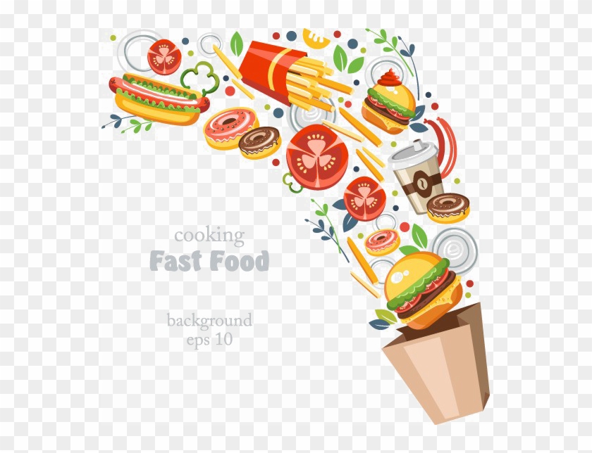 Fast Food Png Transparent Image - Fast Food Background Vector - Free  Transparent PNG Clipart Images Download