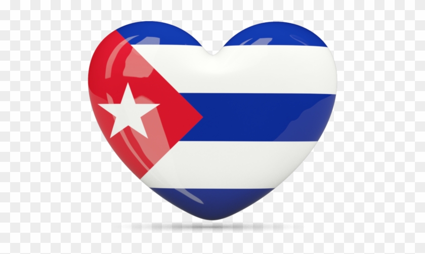Cuba Flag Heart Shape - Cuban Flag In A Heart #1124687
