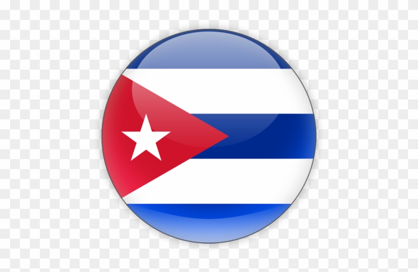 Illustration Of Flag Of Cuba - Cuba Flag Round Png #1124726