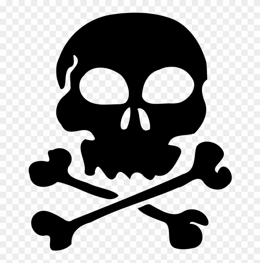 Collection Of Skull And Crossbones Stencil - Skull Clipart Transparent Background #1124747