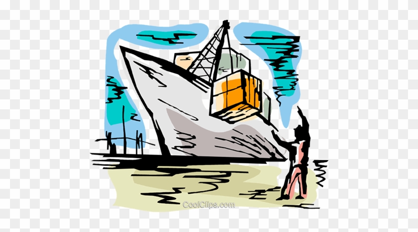 Ships Carrying Cargo And Freight Royalty Free Vector - Ships Carrying Cargo And Freight Royalty Free Vector #1124830