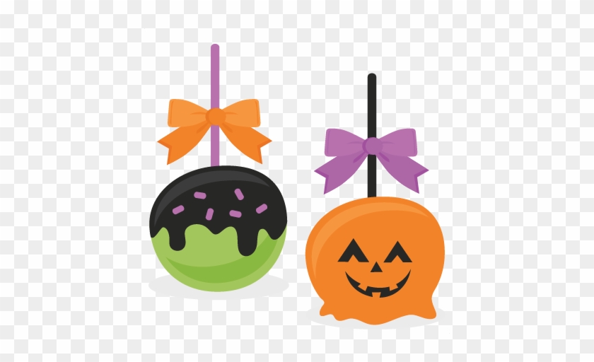 Candied Apples Svg Scrapbook Cut File Cute Clipart - Halloween Candy Apples Clipart #1125195