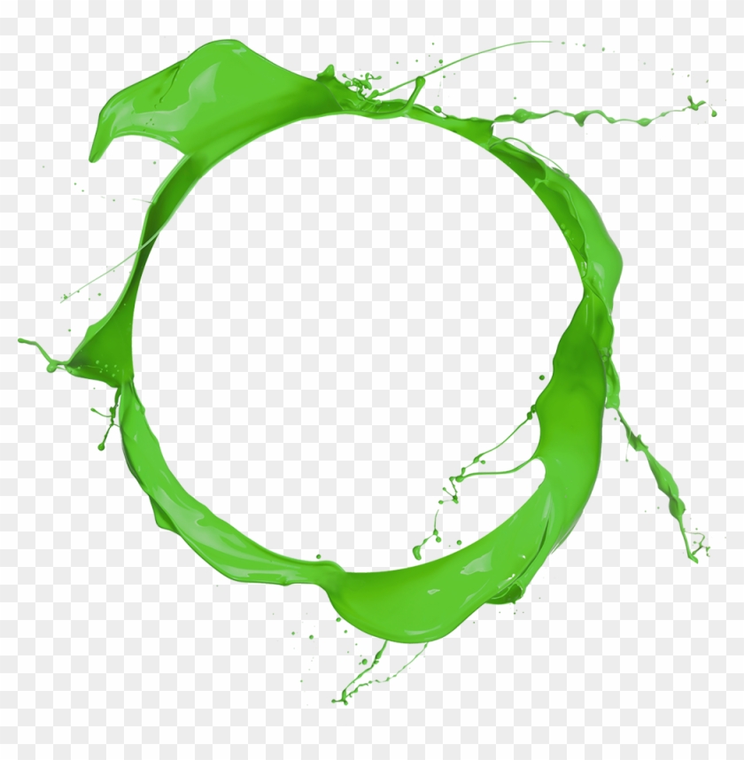 Green Paint Splash Png - Circle Paint Splash Png #1125295