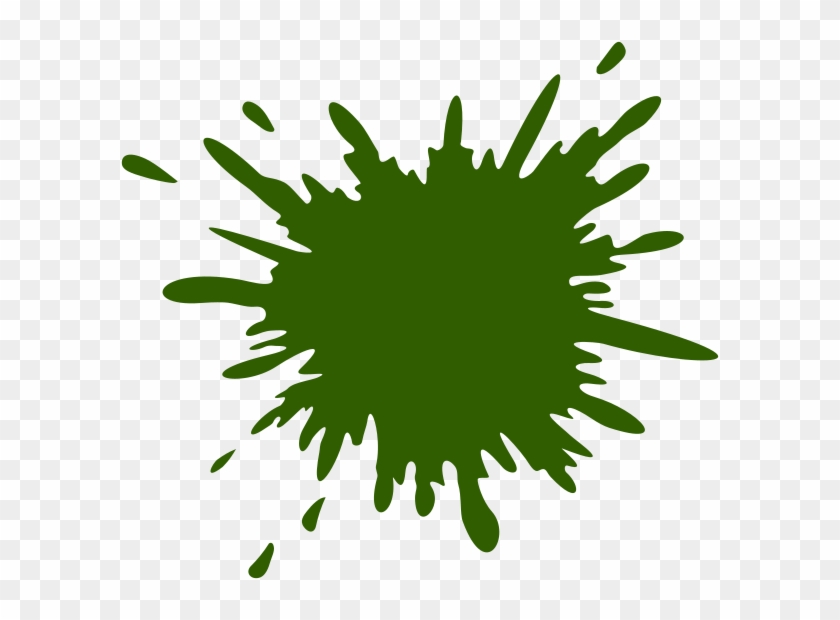 Dark Green Splash Ink Clip Art At Clker - Splash Png #1125302