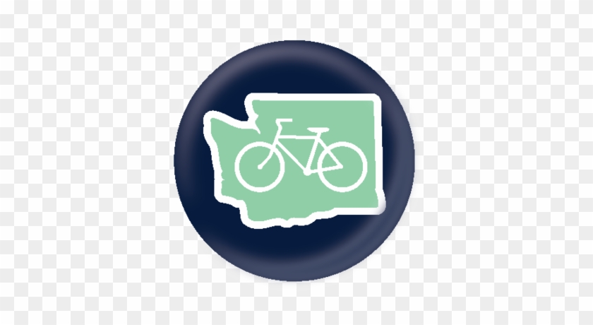 Wa Bike Button - Bike Route Sign #1125322