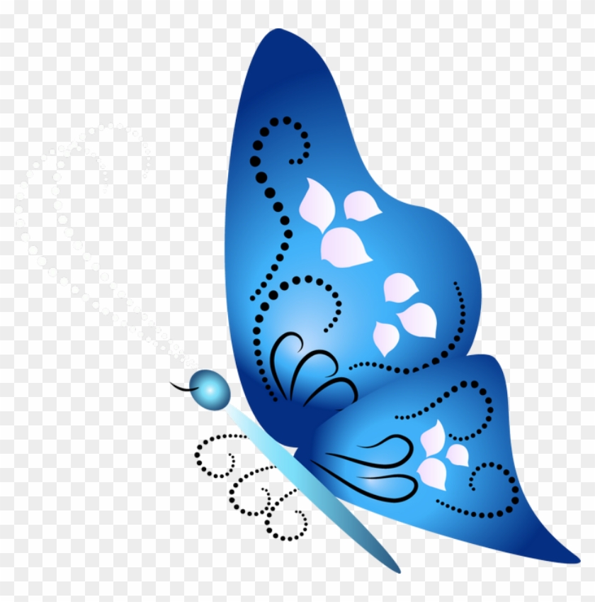 Craft - Clipart Blue Butterfly Swarm #1125415