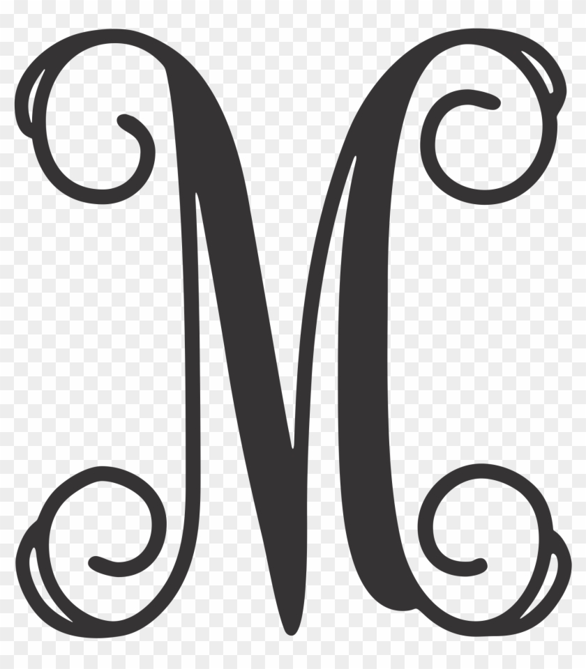 Download Monogram Letter Personalized Letter Monogram Door Hanger Vine Monogram M Free Transparent Png Clipart Images Download