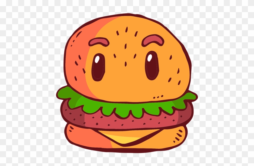 Hamburger Character Cartoon Transparent Png - Food Cartoon Svg #1125534
