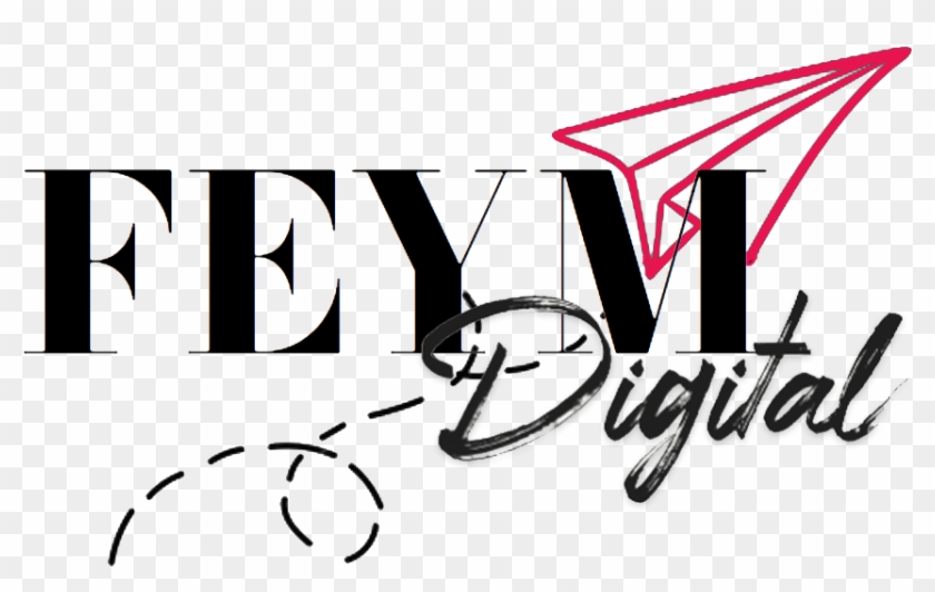 Feym Digital Logo With Plane And Trail - Vogue Title #1125568