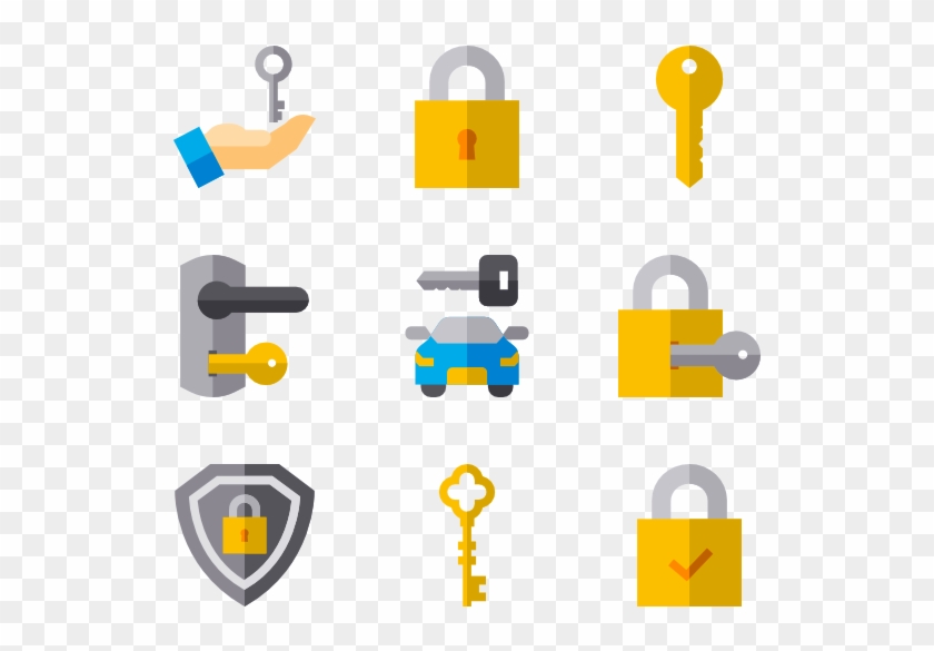 Keys Locks 40 Icons - Lock And Key Icons #1125639