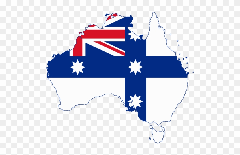 Flag Map Of Australia - Federation Of Australia Map #1125660