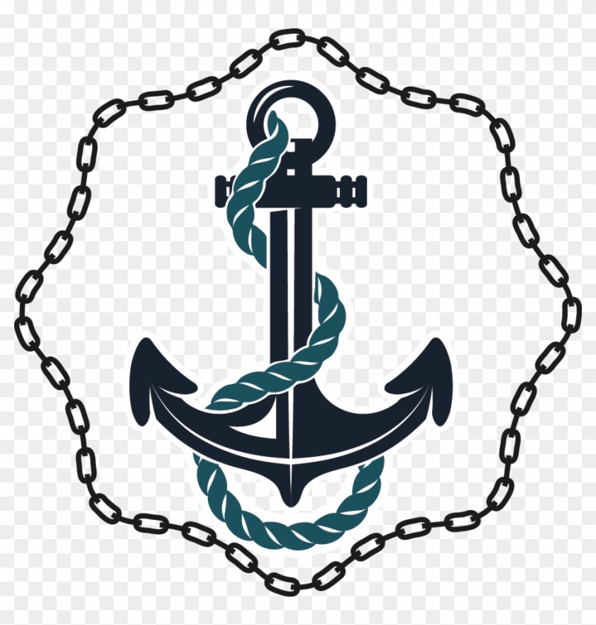 Anchor Chain Drawer Rope Clip Art - Carolina Hardware And Decor Anchor With Chain Border #1125825