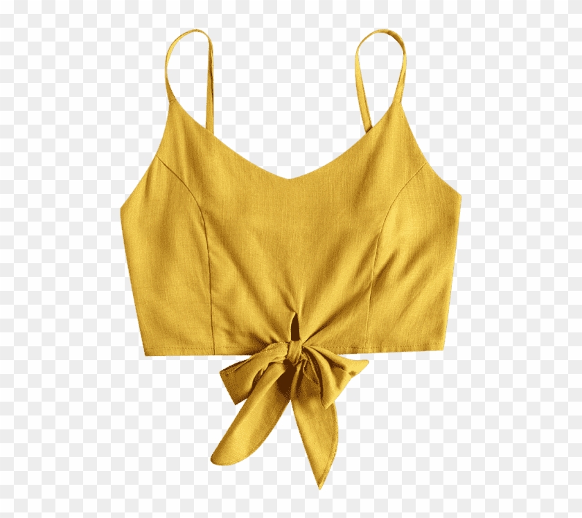 Bustier Cami Crop Tank Top Amarillo - Princess Seams #1125899