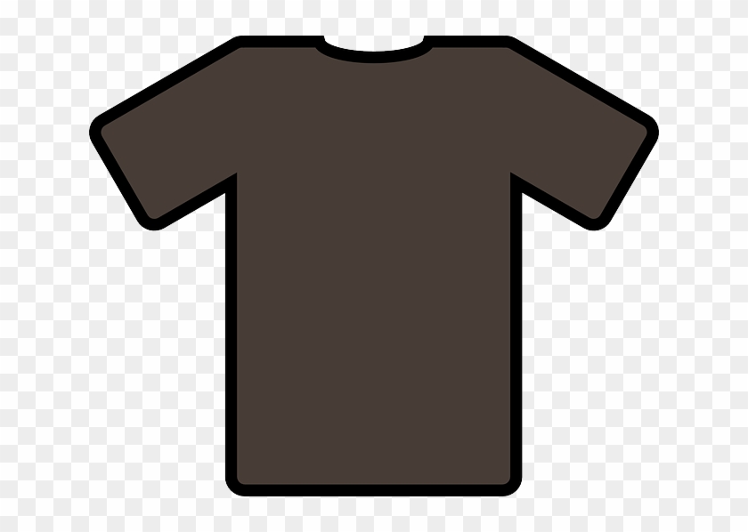 Brown Outline Cartoon Template Shirt Football Public - T Shirt Clipart #1125941