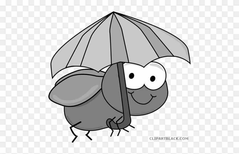 Cute Umbrella Tools Free Black White Clipart Images - Clip Art #1125946