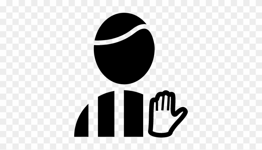 Football Referee With Hand Signal Vector - Association Football Referee #1125960