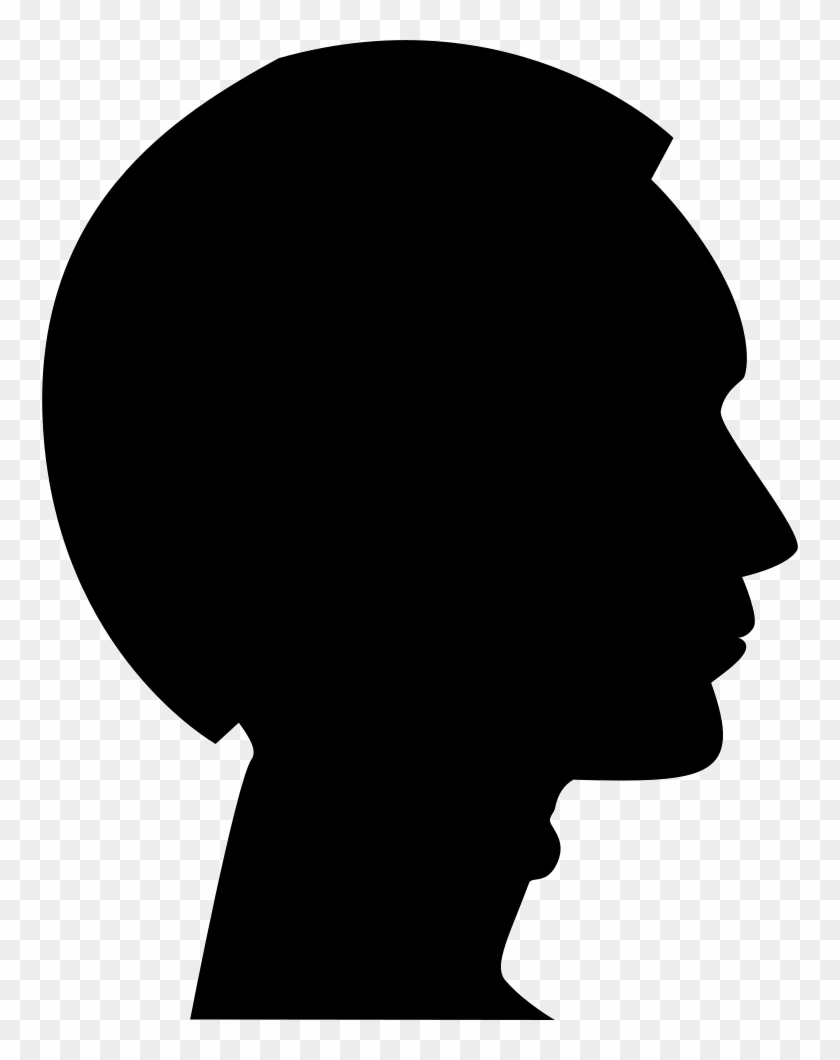 Male Hair On Man Head Side Silhouette Comments - Silhouette #1125963