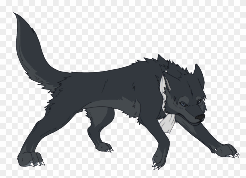 The Mighty Fall - Black Wolf Cartoon Png - Free Transparent PNG Clipart  Images Download