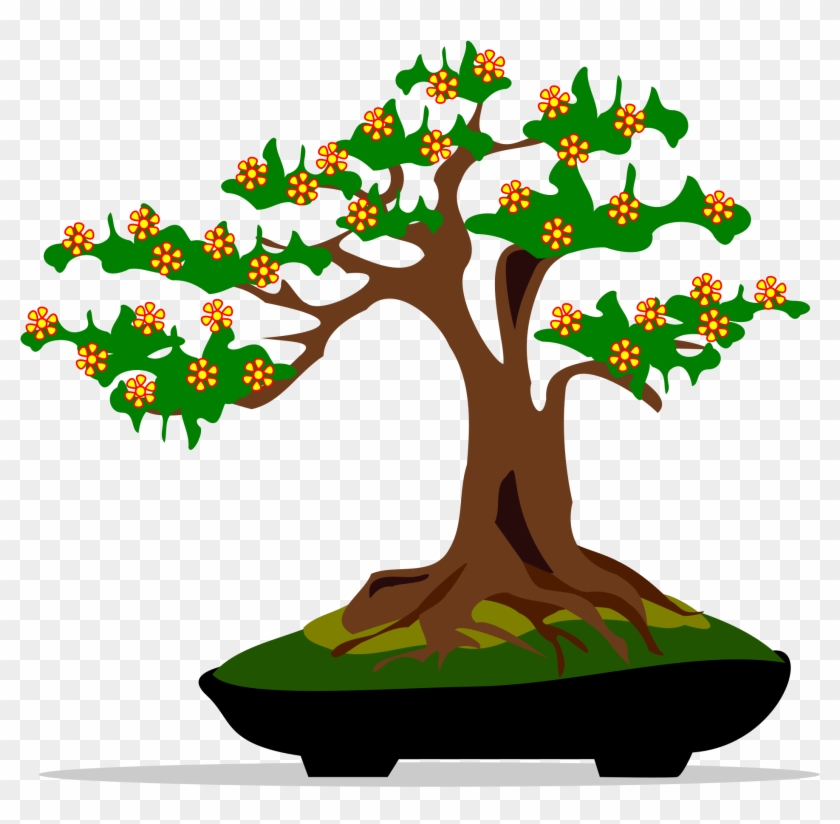 Cute Bonsai Tree Clip Art - Bonsai Tree Clip Art #1126228