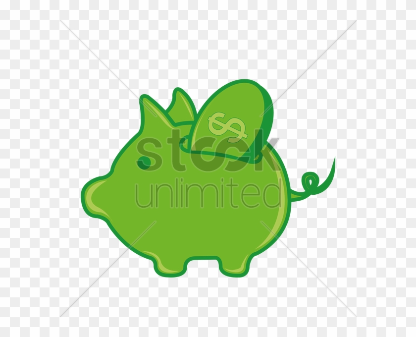 Piggy Bank Dollar Sign Icon Premium Green Round Button - Little Frog Prince #1126647