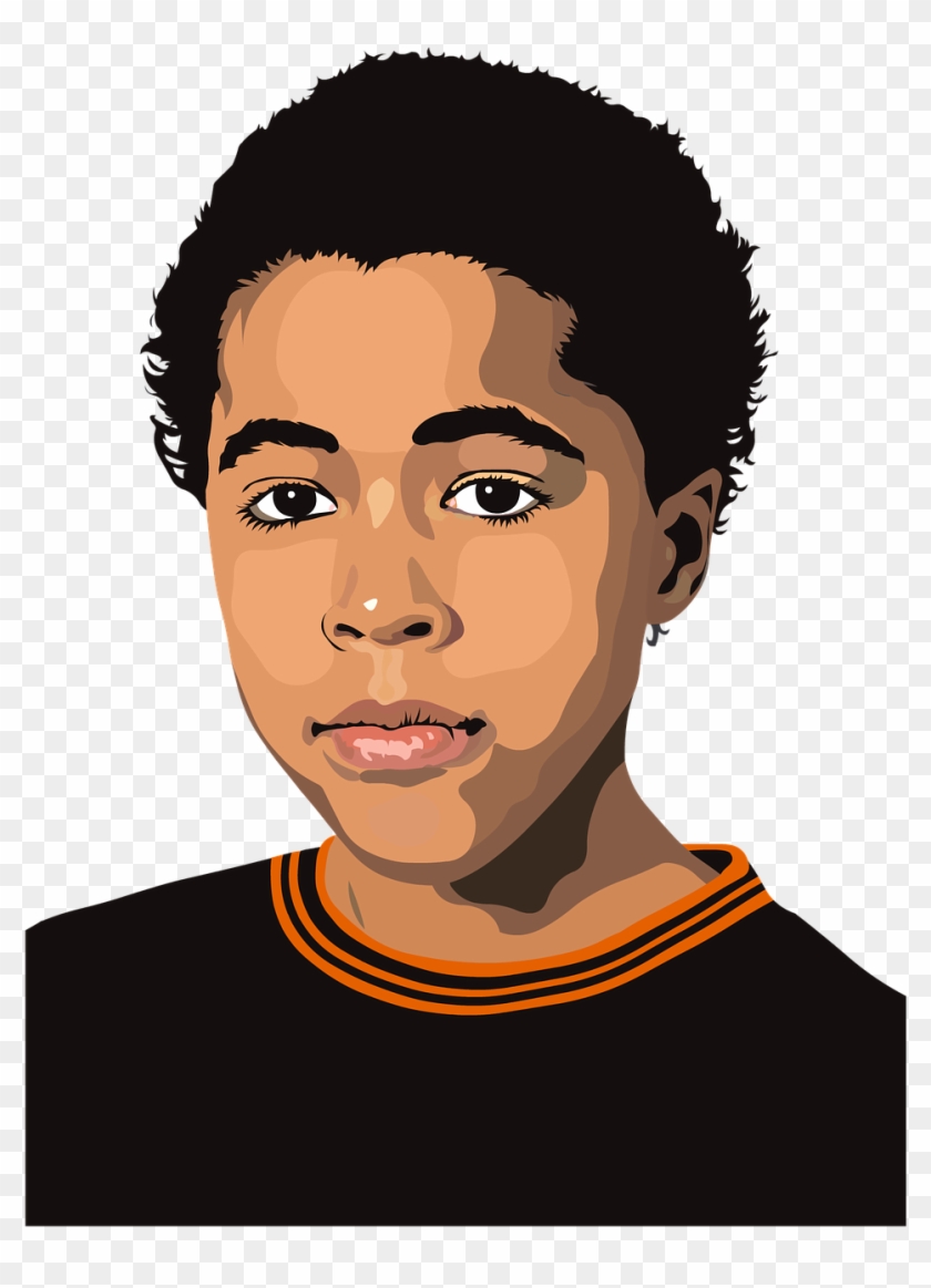 Boy Black African Child Young Png Image - Black Boy Illustration #1126663