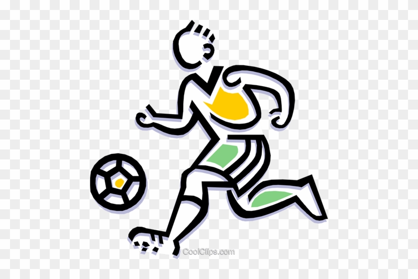 Jogador De Futebol Dribles Bola Livre De Direitos Vetores - Person Playing Soccer #1126696