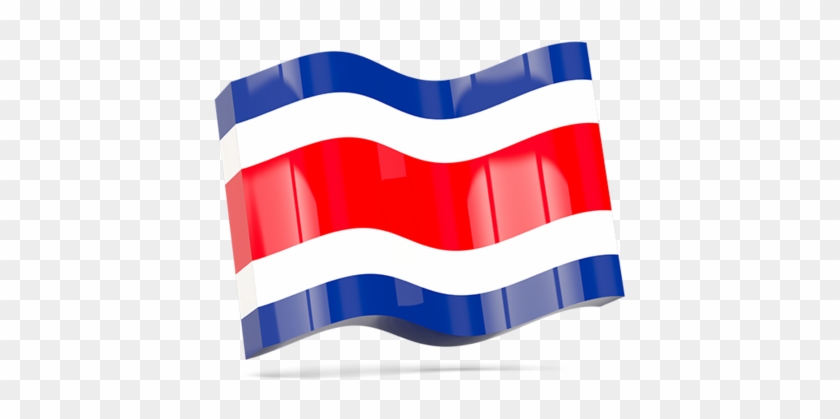 Illustration Of Flag Of Costa Rica - Bandera De Costa Rica Icono #1126770